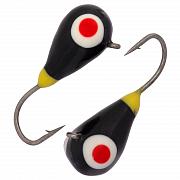 Капля с ушком d 4,0 мм, вес 1,04 гр, обмазка малек, черная /10 шт/